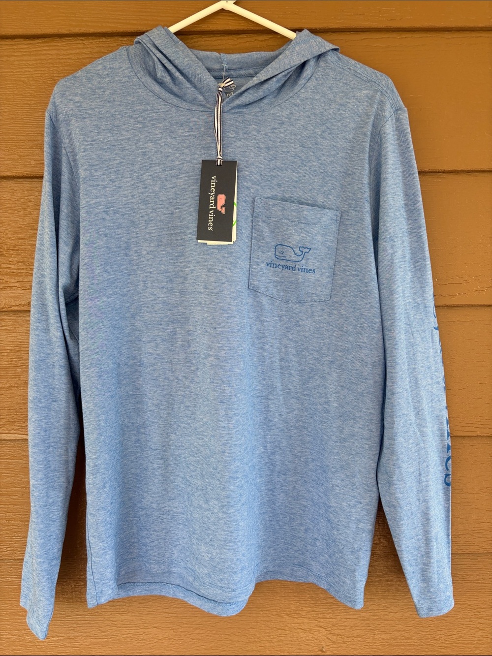 Vineyard Vines Men's NWT Edgartown Hooded Long-Sleeve Tee in “Spinnaker” -Sz S